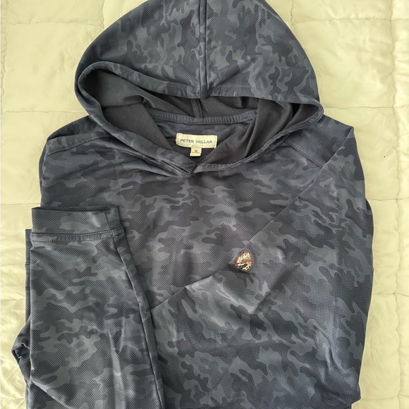 Tequesta CC Peter Millar Blue Camo Hoodie - Picture 1 of 2